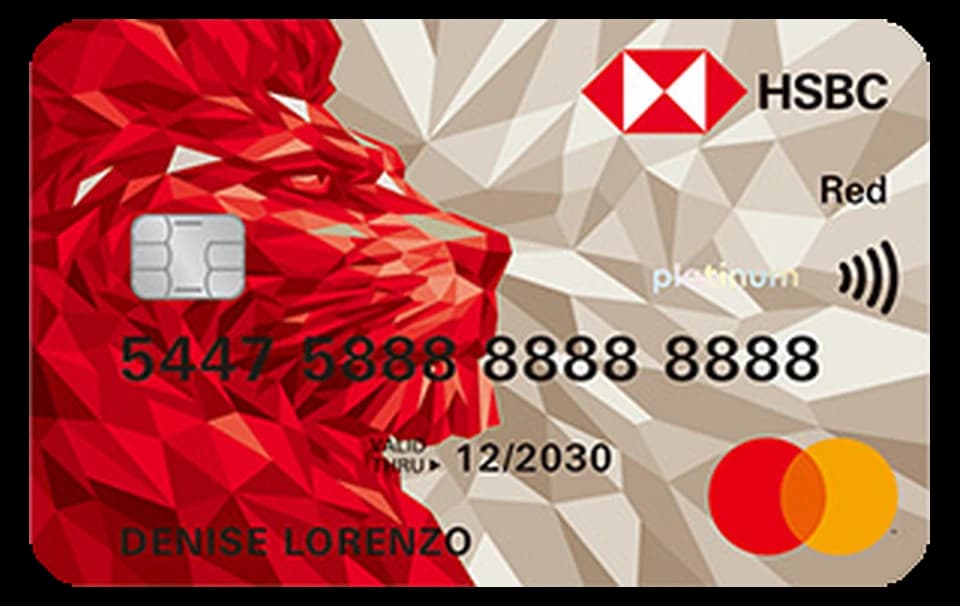 HSBC Red Platinum Mastercard card artwork