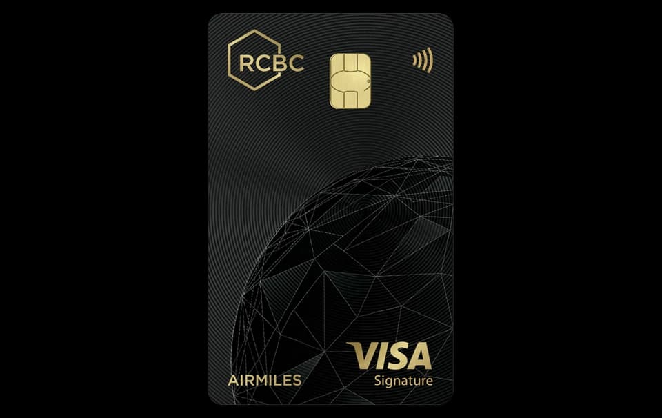 RCBC Airmiles Visa Signature card artwork